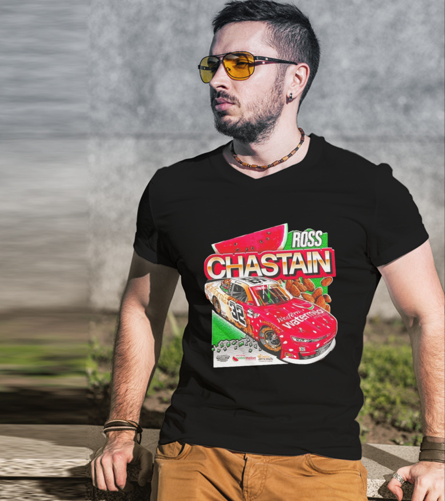 Ross Chastain 32 Western Watermelon California Almonds NASCAR Racing Car T-Shirt