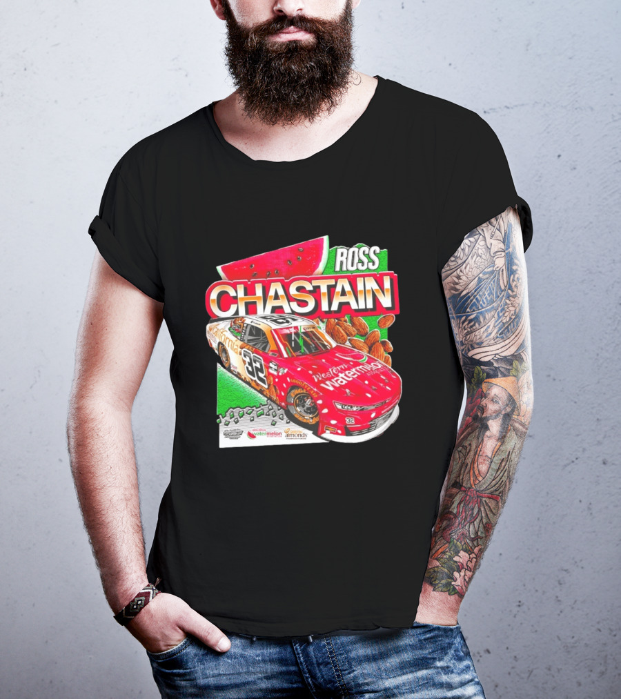 Ross Chastain 32 Western Watermelon California Almonds NASCAR Racing Car T-Shirt