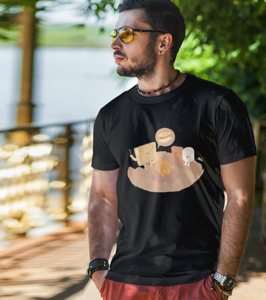 S'mores Characters Camping Fun Leo Dooley Lab Rats T-Shirt