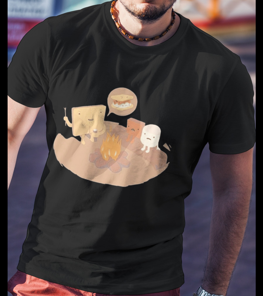 S'mores Characters Camping Fun Leo Dooley Lab Rats T-Shirt