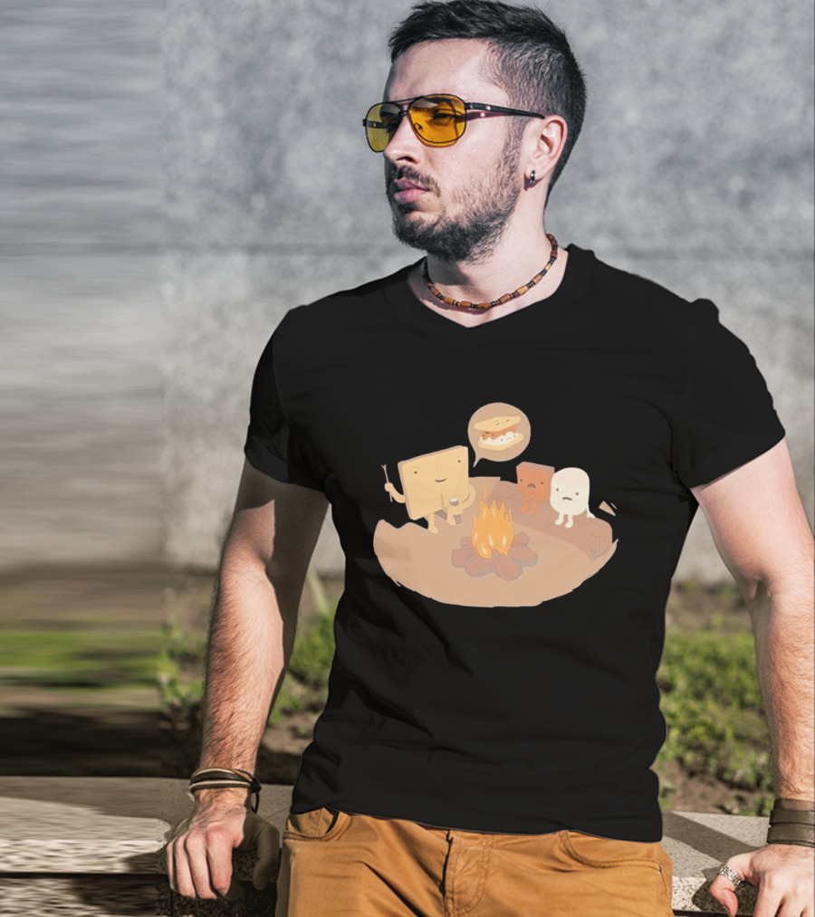 S'mores Characters Camping Fun Leo Dooley Lab Rats T-Shirt