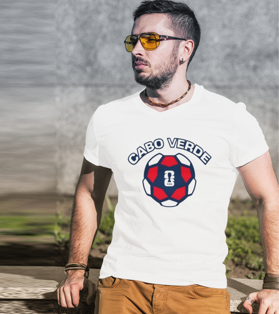 Cabo Verde 2026 Soccer Ball Emblem With Sports T-Shirt