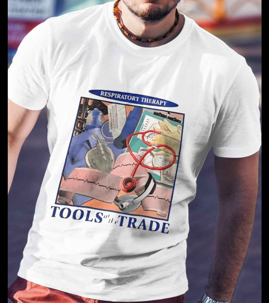 Respiratory Therapy Tools Stethoscope And Medical Instruments T-Shirt
