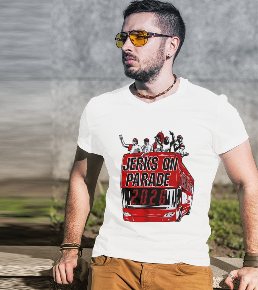 Jerks On Parade 2026 Carolina Hurricanes NHL Bus Fan Celebration T-Shirt