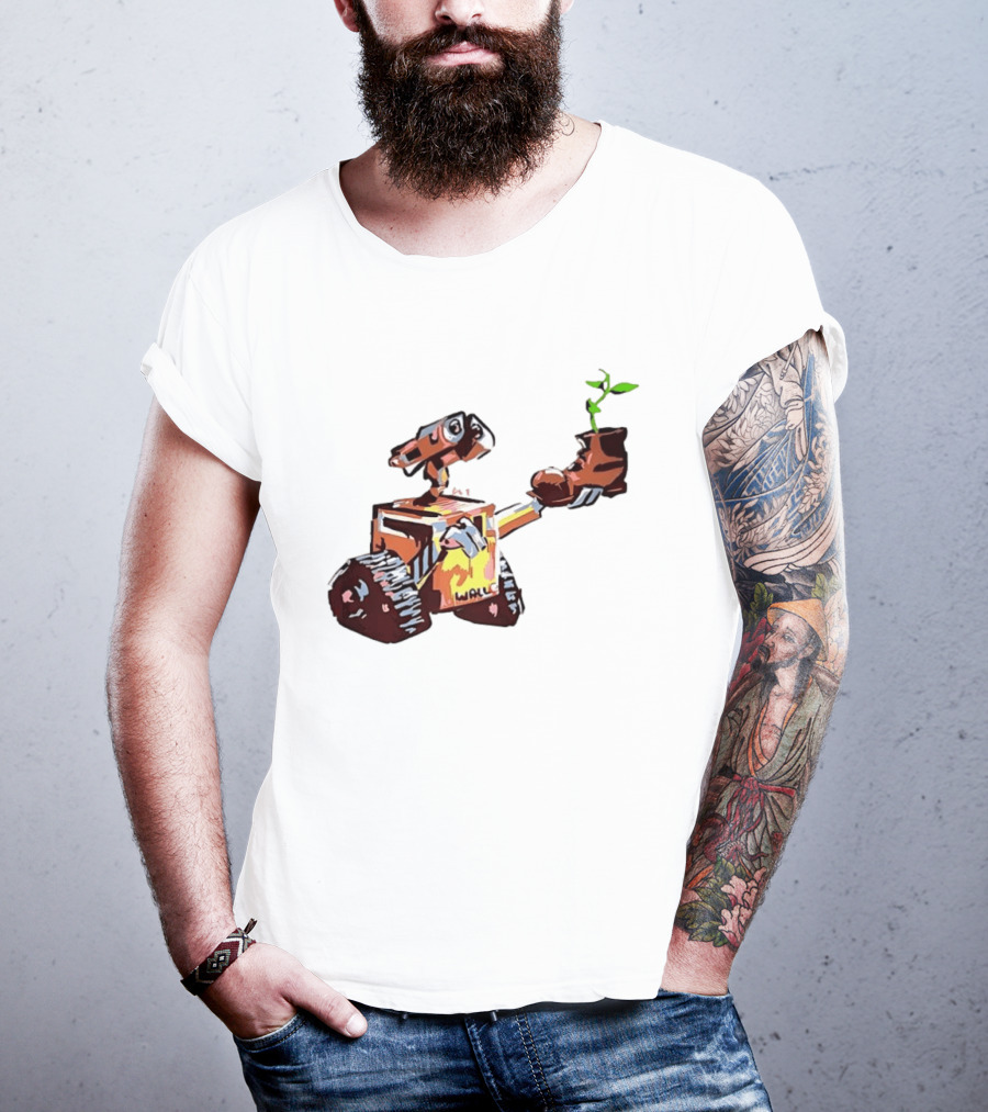 Pixar WALL E Holding Boot With Plant Iconic Scene T-Shirt