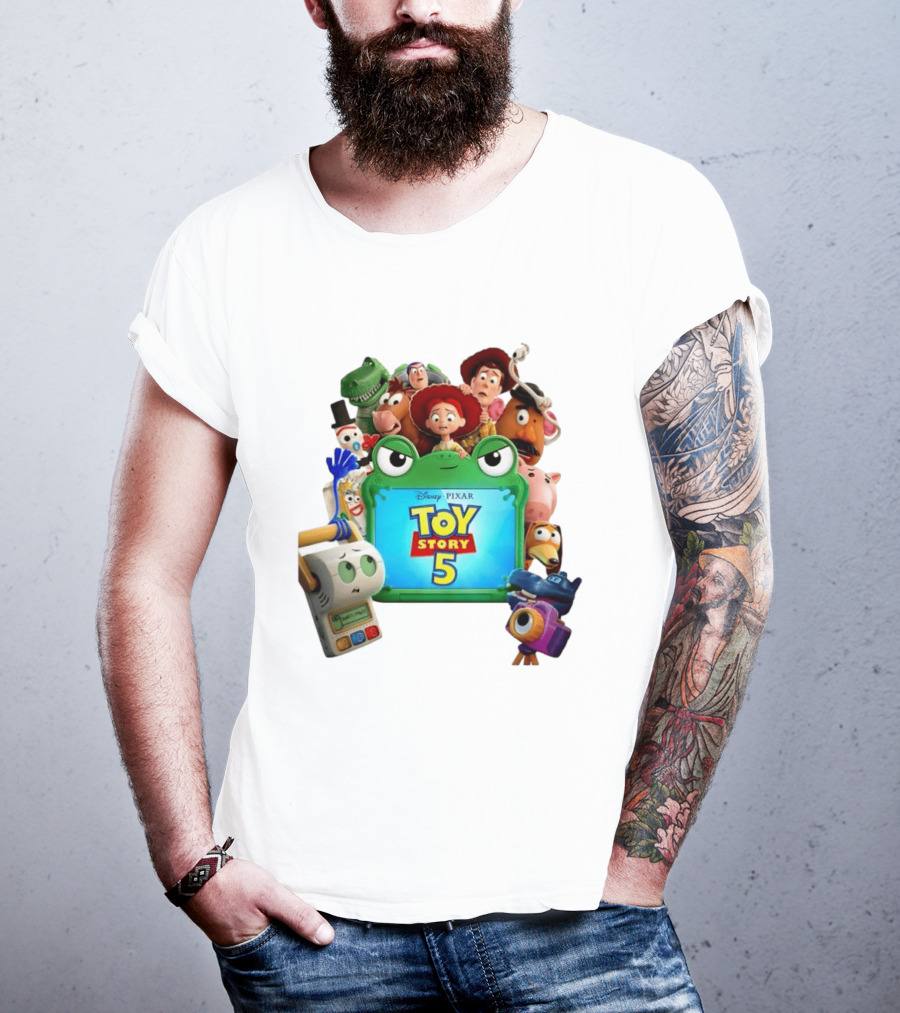 Woody Buzz Lightyear And Friends Toy Story 5 Disney Pixar Characters T-Shirt