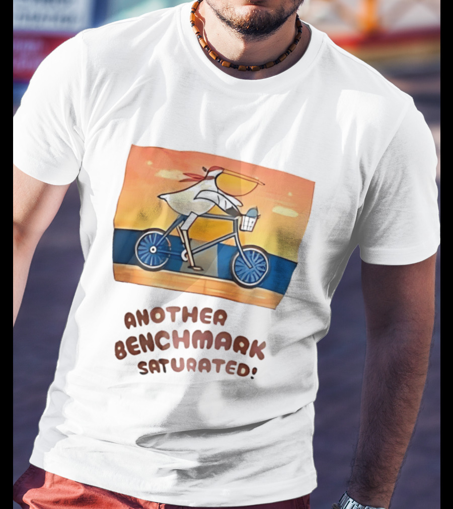 Another Benchmark Saturated Pelican On Bicycle T-Shirt