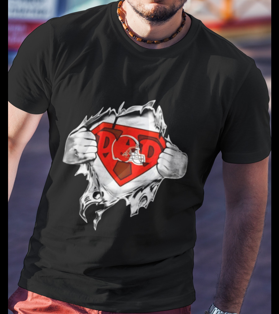 Cleveland Browns Super Dad Father's Day Football Hero T-Shirt