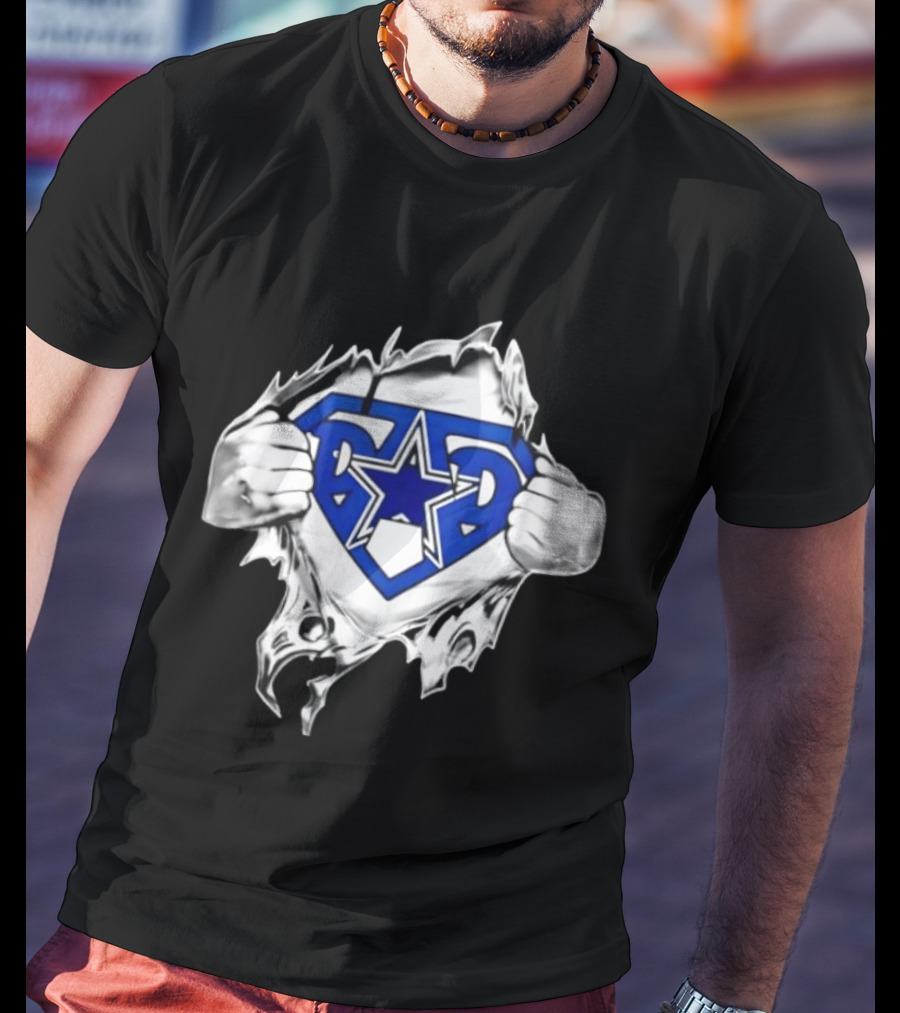 Dallas Cowboys Super Dad Star Emblem Father's Day T-Shirt