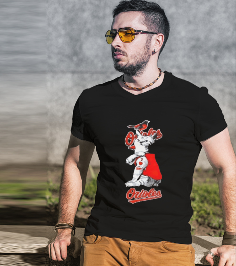 Orioles Cat Baltimore Baseball Orioles T-Shirt