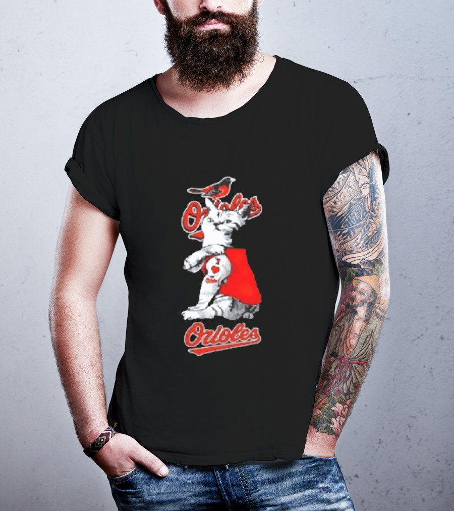 Orioles Cat Baltimore Baseball Orioles T-Shirt