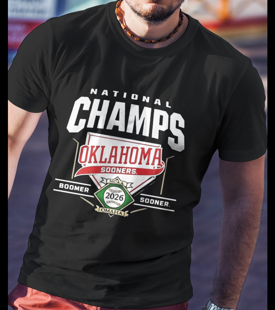 Oklahoma Sooners NCAA National Champs 2026 Omaha Boomer Sooner T-Shirt