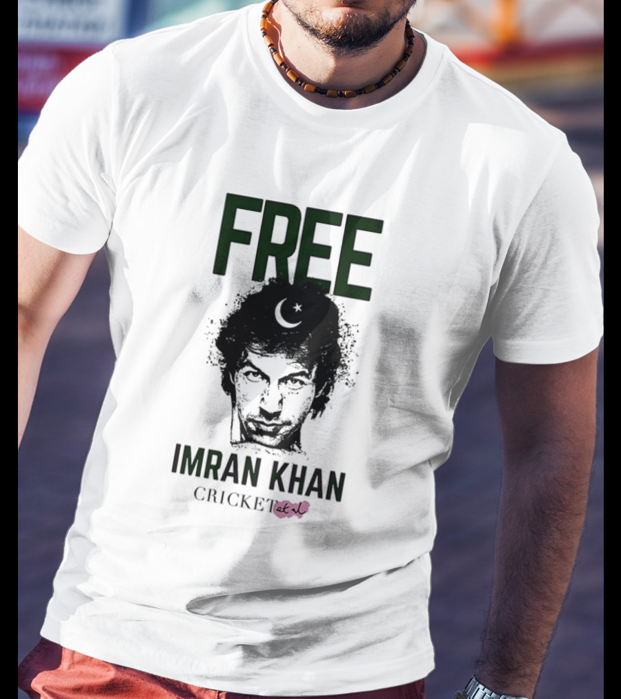 Free Imran Khan Cricket Protest Moon T-Shirt