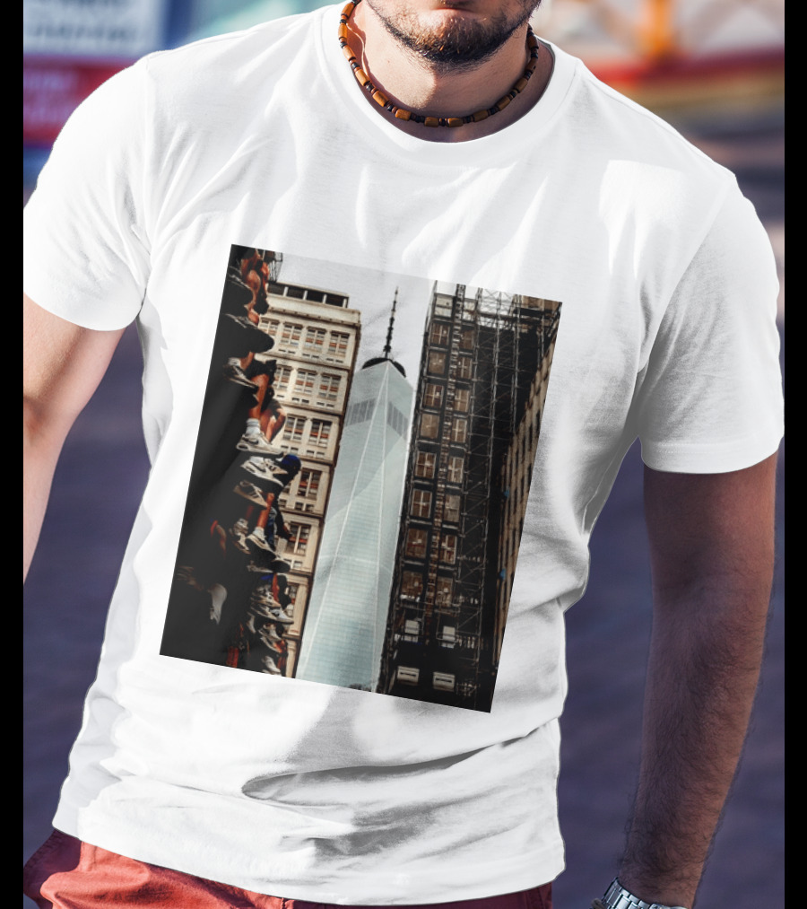 Jalen Brunson New York Knicks One World Trade Center Basketball Sneakers T-Shirt