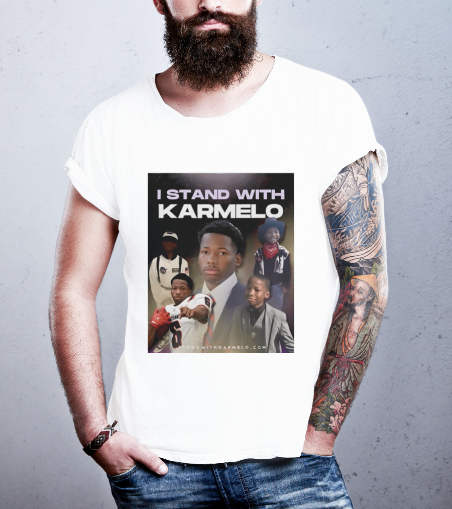 I Stand With Karmelo Football Player Memorial Standwithkarmelo T-Shirt