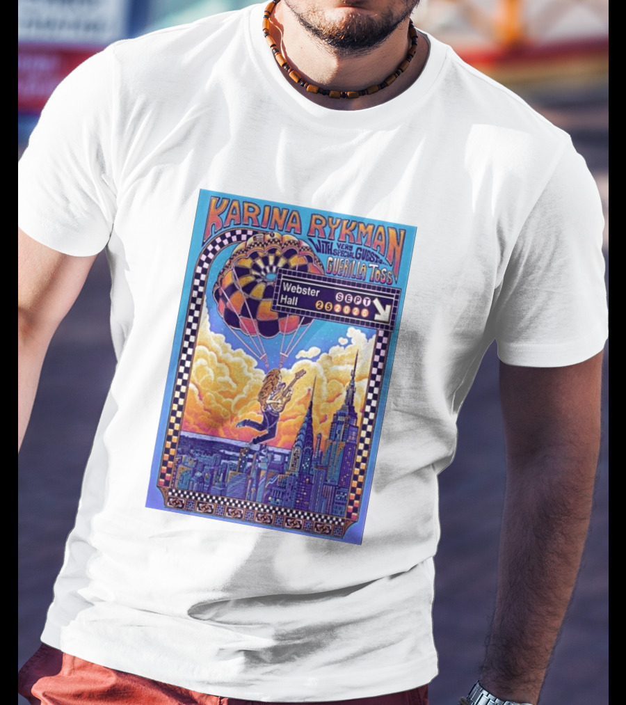 Karina Rykman Webster Hall New York 09 25 2026 Featuring Guerilla Toss Concert T-Shirt