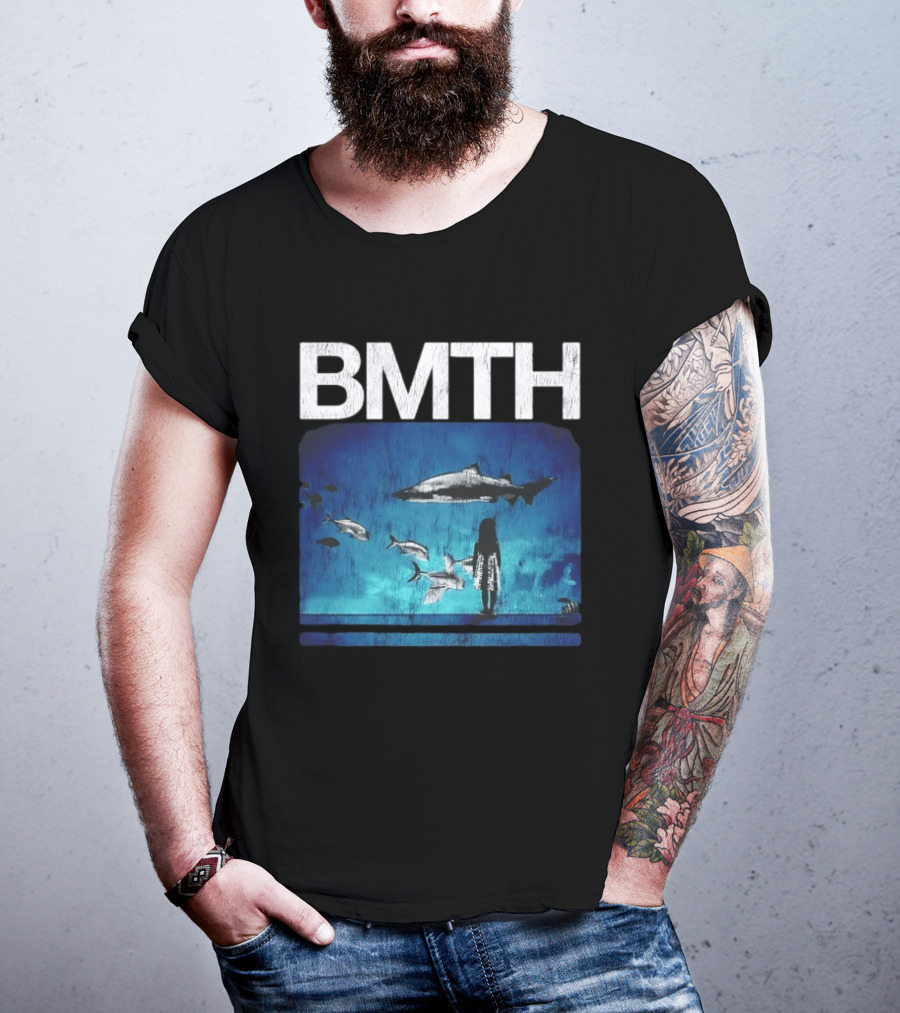 BMTH Bring Me The Horizon Ocean Scene With Sharks T-Shirt