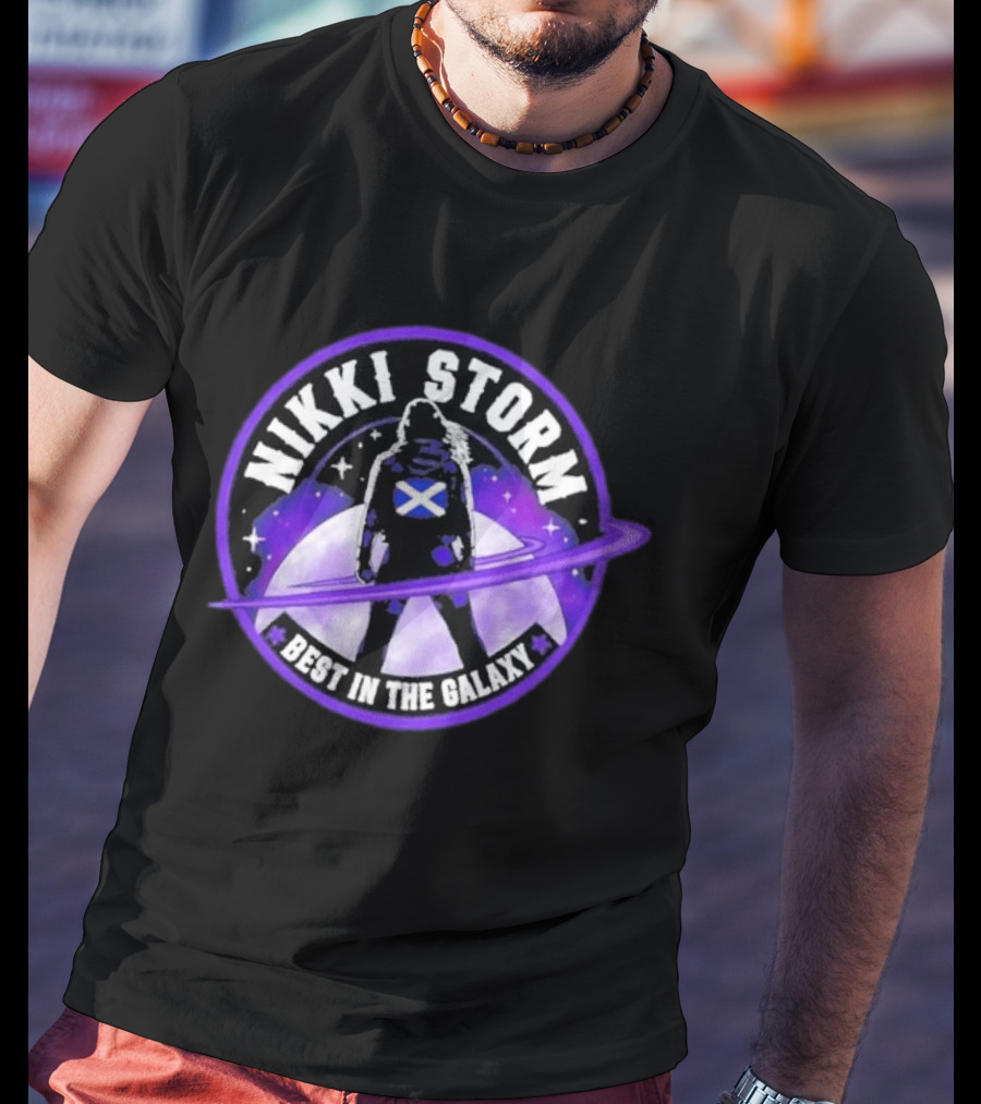 Nikki Storm Best In The Galaxy Scottish Emblem Space T-Shirt