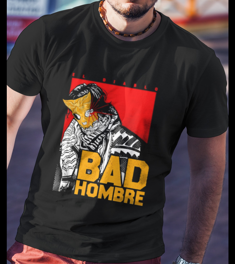 El Diablo Bad Hombre Mask Horror T-Shirt
