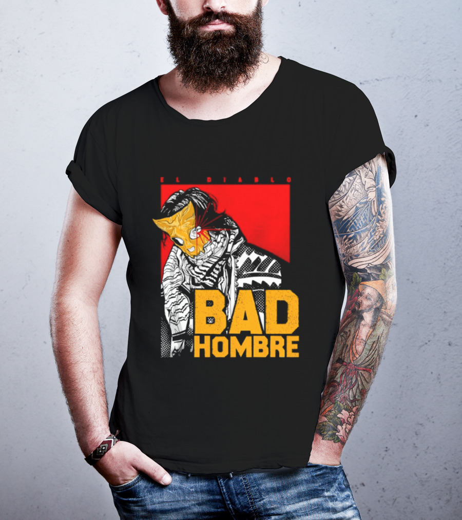 El Diablo Bad Hombre Mask Horror T-Shirt