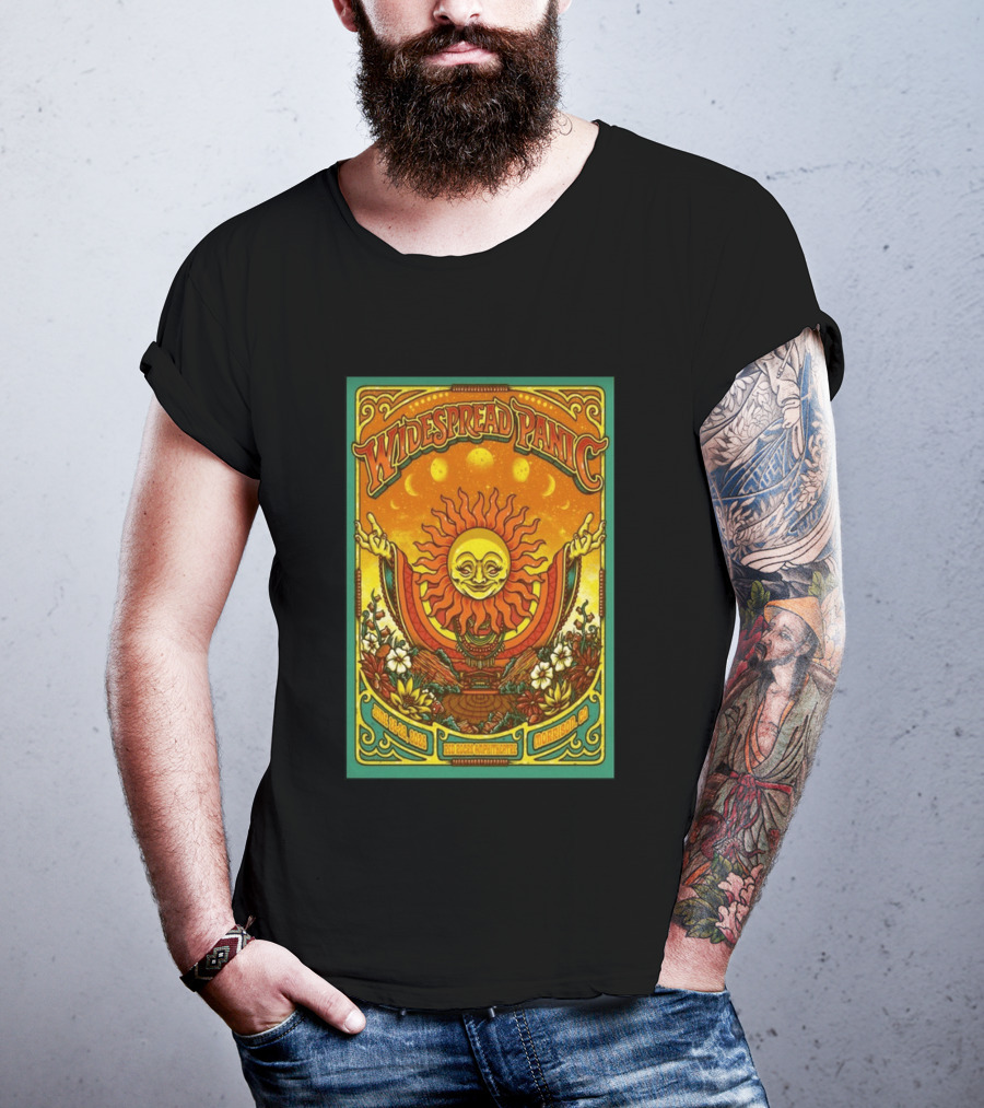 Widespread Panic Red Rocks June 26 28 2026 Morrison Colorado Sun And Moon T-Shirt