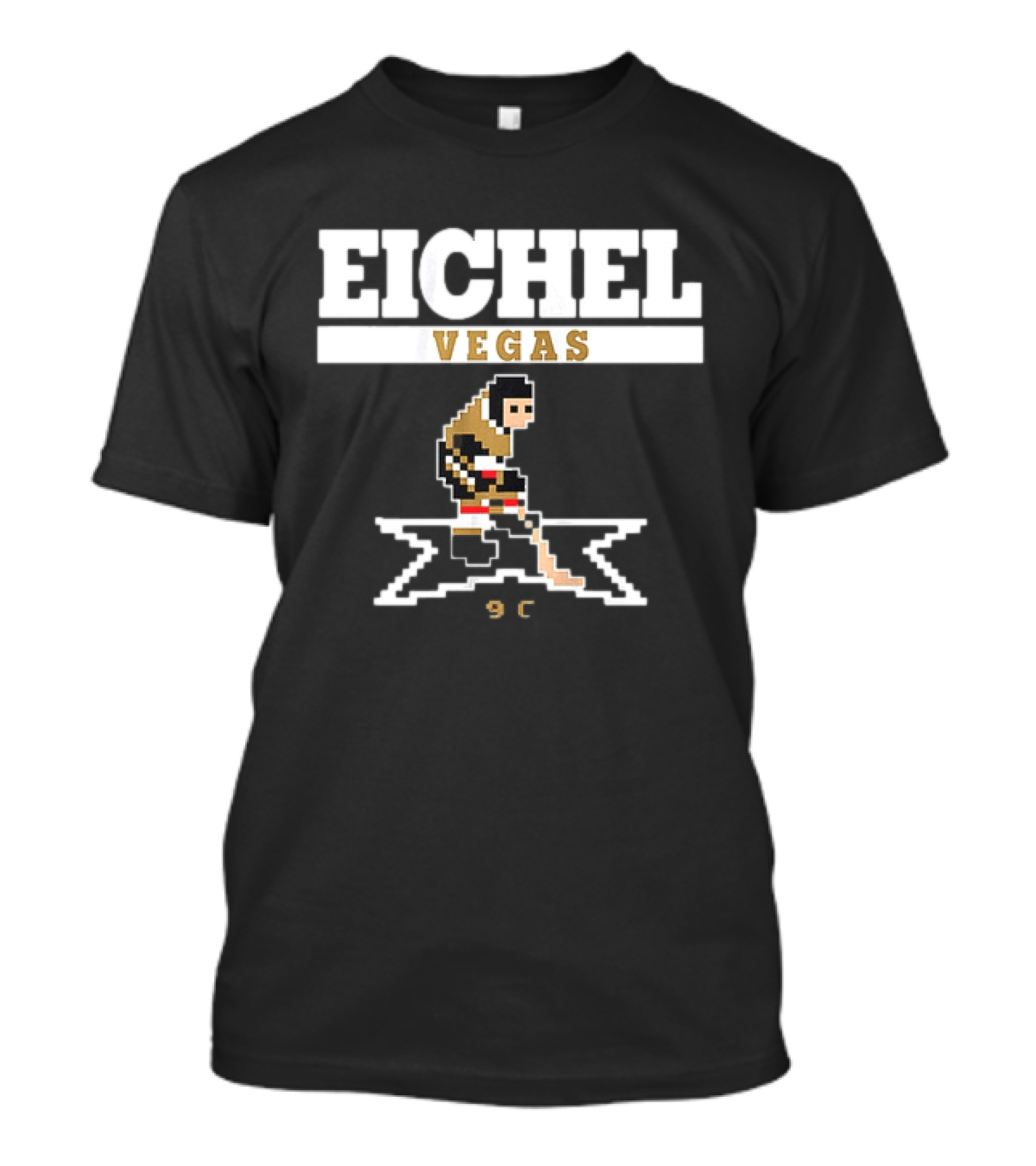 Eichel Vegas Golden Knights 8 Bit Hockey Player T-Shirt