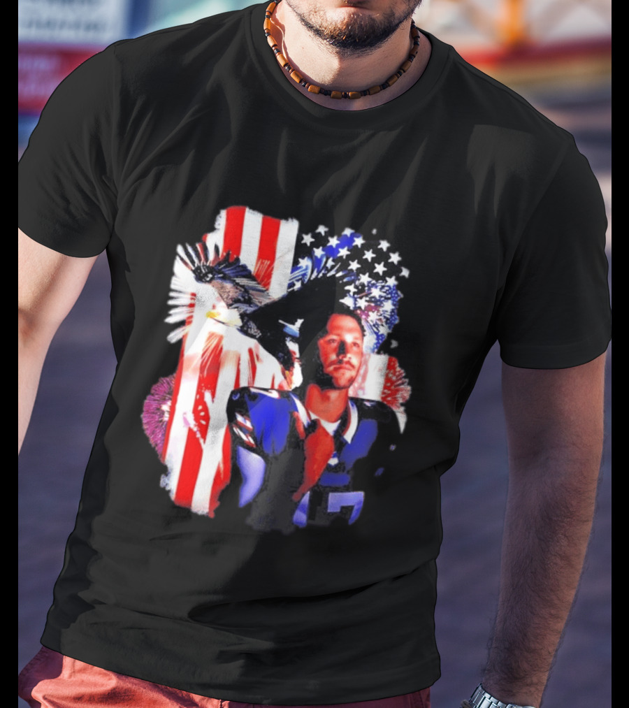 Josh Allen American Flag Eagle Patriots And Stars T-Shirt