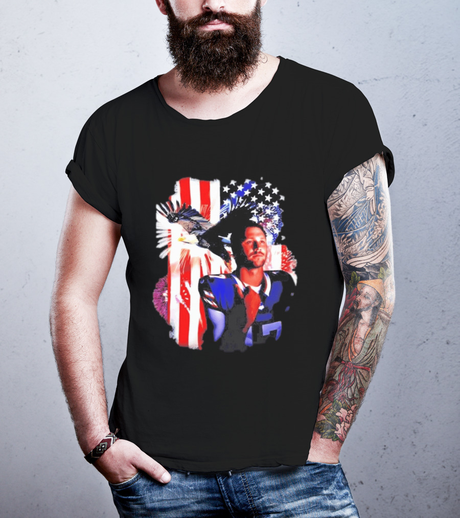 Josh Allen American Flag Eagle Patriots And Stars T-Shirt
