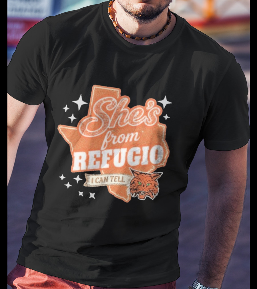 She's From Refugio I Can Tell Texas Wildcat Stars T-Shirt