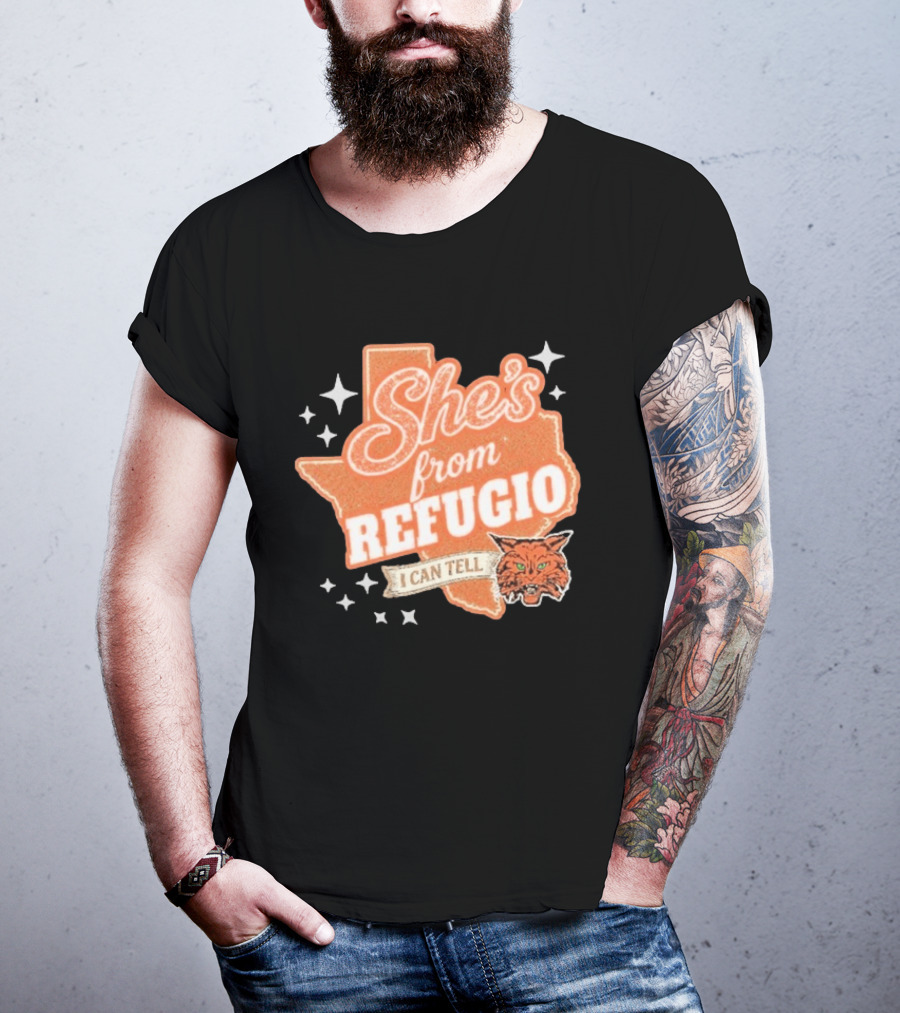 She's From Refugio I Can Tell Texas Wildcat Stars T-Shirt