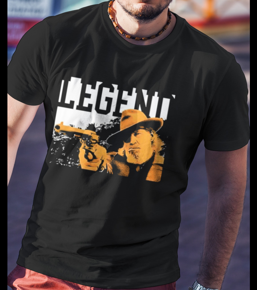 Legend Marshal Reuben J. Cogburn True Grit Icon With Hat And Gun T-Shirt