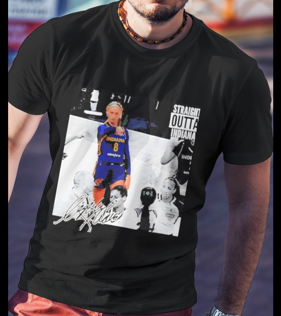 Sophie Cunningham Indiana Basketball Straight Outta Signature T-Shirt
