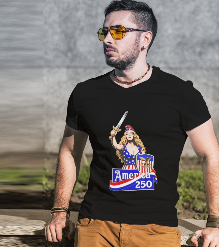 America 250 Strong Woman 4th Of July T-Shirt