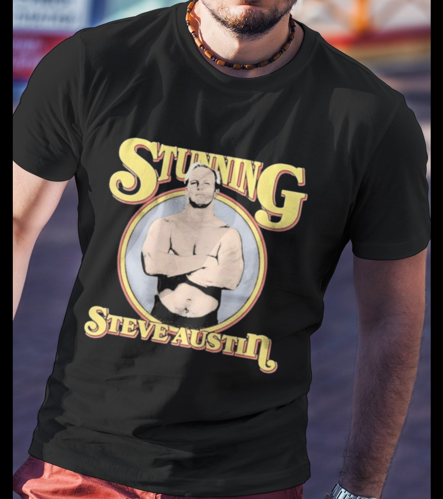 Stunning Steve Austin Professional Wrestling Iconic Pose T-Shirt
