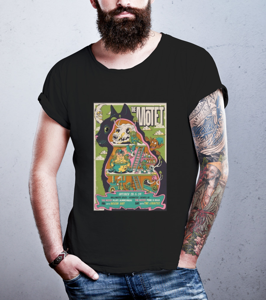 The Motet Halloween 2026 Denver October 30 31 Jamiroquai Funk Is Dead Diggin Dirt Jauntee T-Shirt