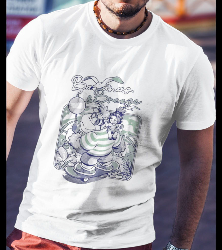 Bananas And Breeze Vintage Style Monkey Surfing Theme Ilustrata T-Shirt