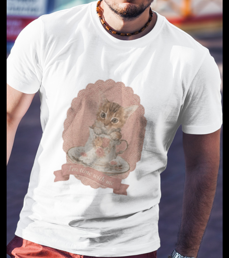 Adam Coquette Nicholas Galitzine Kitten Cat Tea Time With Me T-Shirt