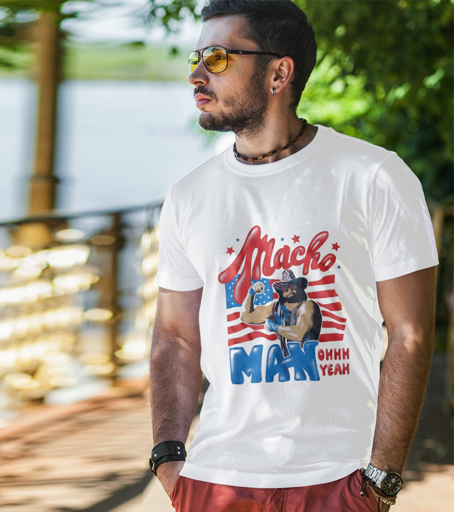 Macho Man Ohhh Yeah Patriotic Wrestling T-Shirt