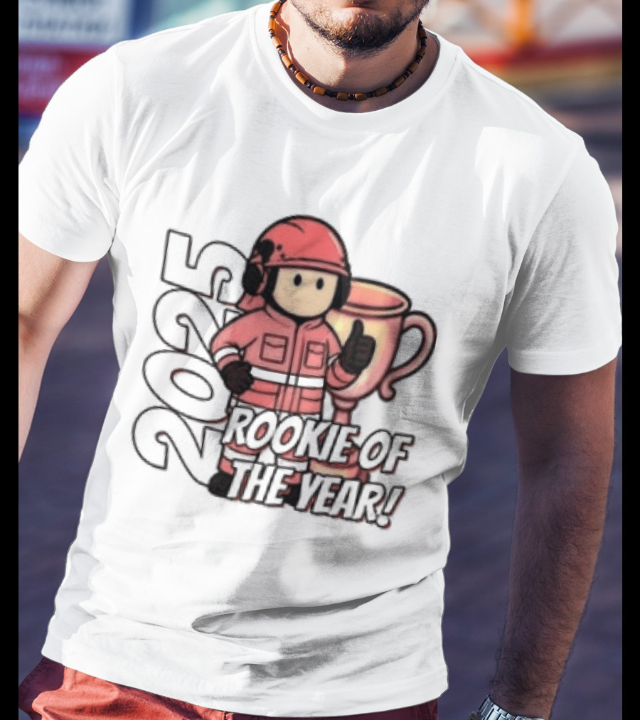 2025 Rookie Of The Year Fireman Trophy Orange Team T-Shirt