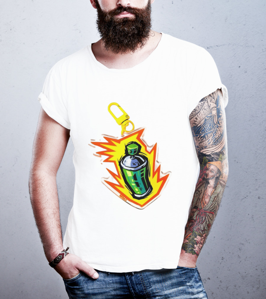 Tokyo To Tag Graffiti Spray Paint Can Yellow Burst Clip T-Shirt