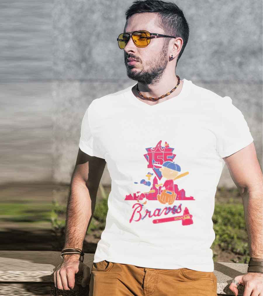 155th Anniversary Atlanta Braves Charlie Brown Snoopy 1871 2026 T-Shirt