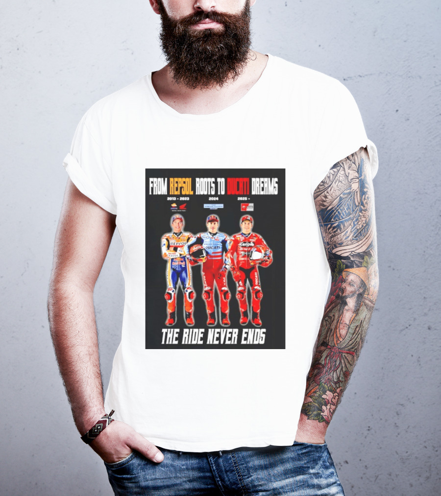 From Repsol To Ducati 2013 2025 MotoGP Journey T-Shirt