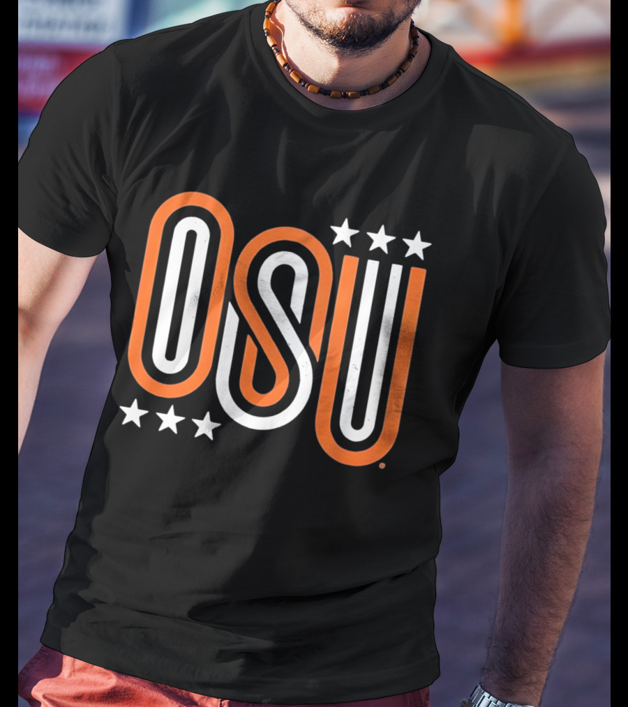 OSU Stars Orange White T-Shirt