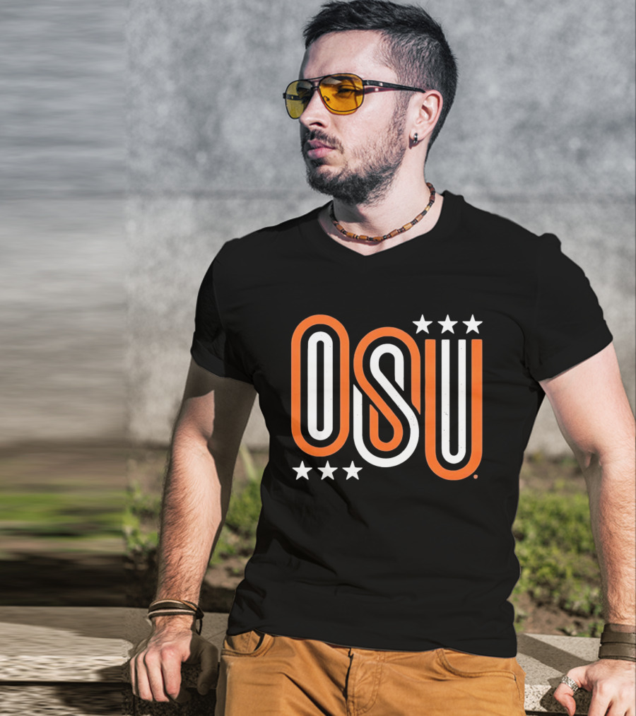 OSU Stars Orange White T-Shirt