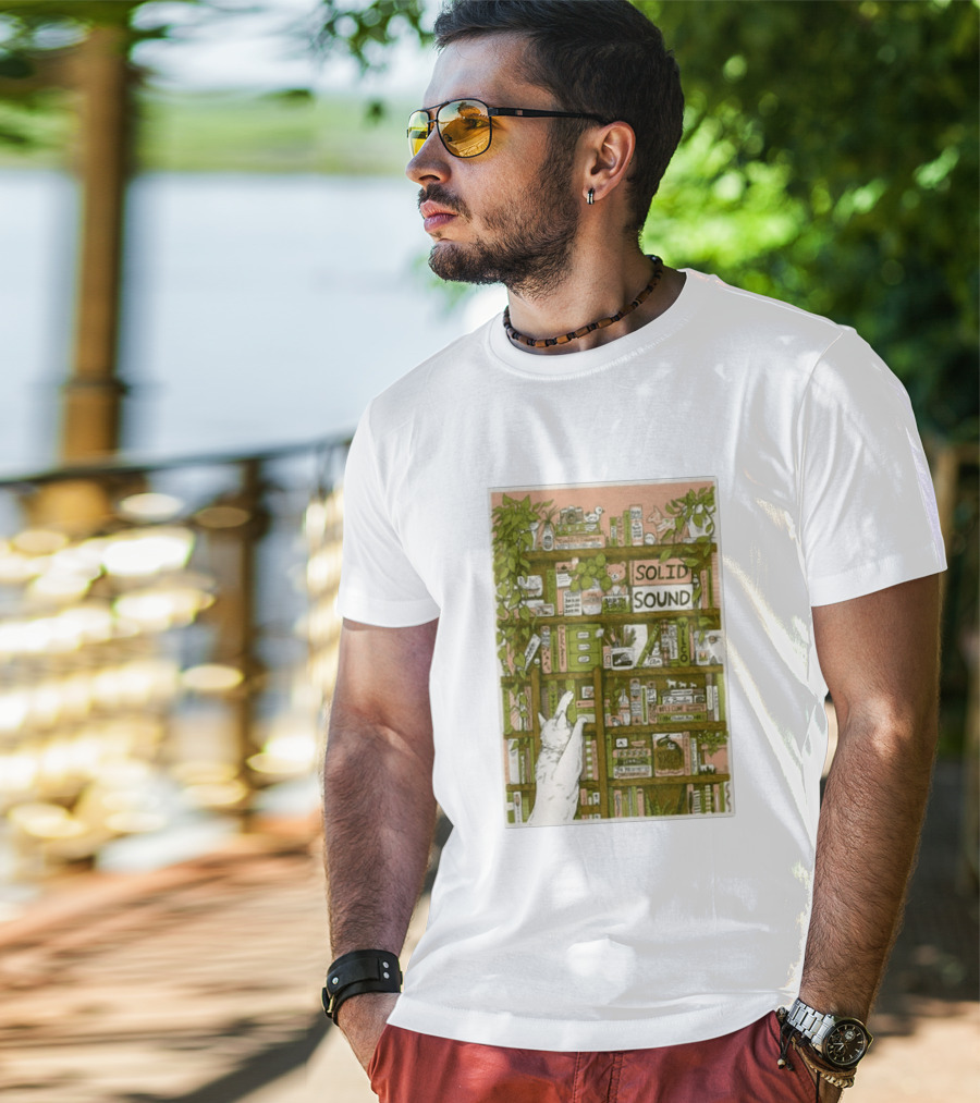 Wilco Solid Sound Festival June 26 28 2026 North Adams MA With Cat And Bookshelves T-Shirt