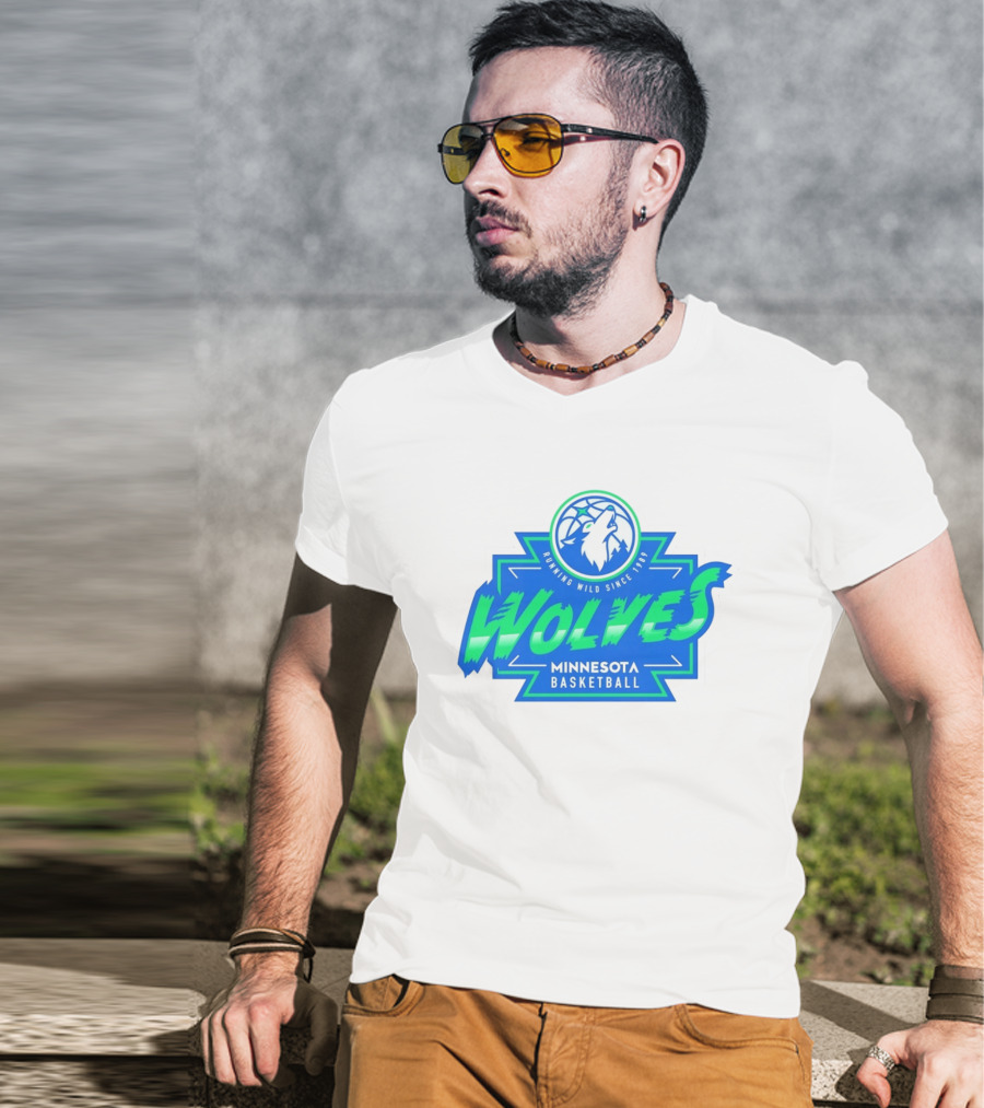 Wolves Minnesota Basketball Running Wild Since 1989 T-Shirt