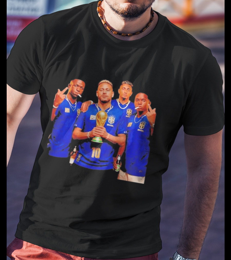 Brazil Fc Players Holding Trophy T-Shirt