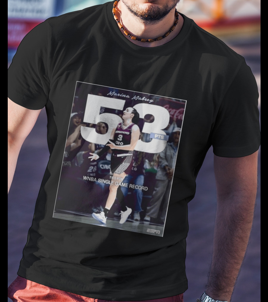 Marina Mabrey 53 Points Tied WNBA Single Game Record Toronto Basketball ESPN T-Shirt