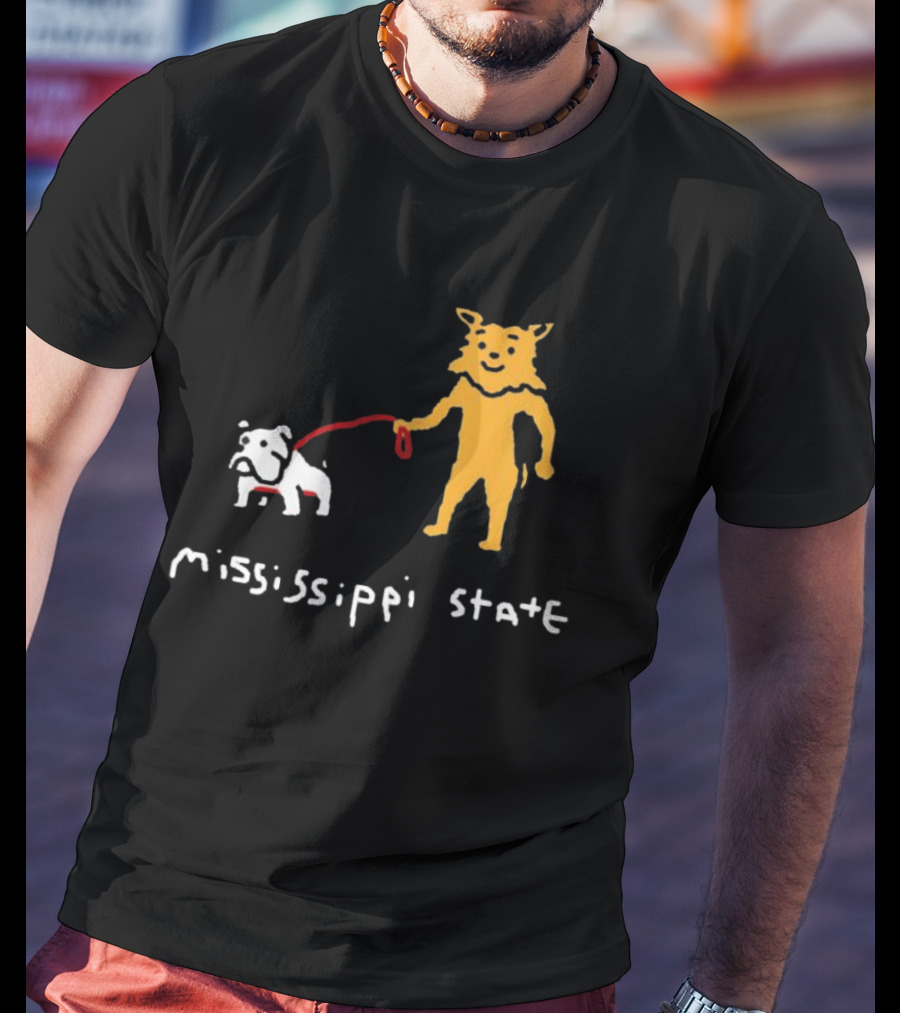 Mississippi State Bulldogs 2026 27 SEC Home Away Schedule Bulldog And Wildcat Drawing T-Shirt