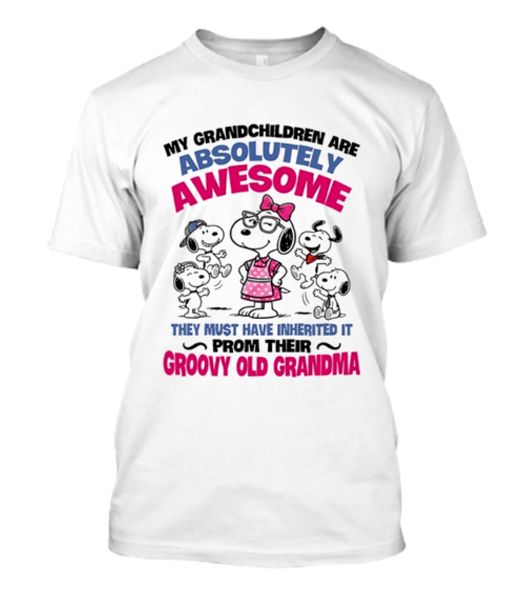 My Grandchildren Are Absolutely Awesome They Must Have Inherited It From Their Groovy Old Grandma Snoopy T-Shirt
